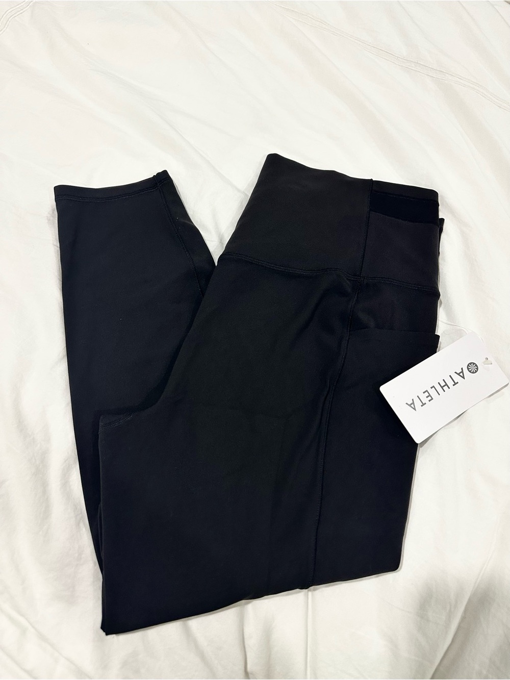 Athleta Salutation Stash Mesh Crossover 7/8 Tight Black XL